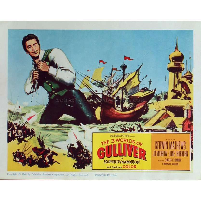 LES VOYAGES DE GULLIVER Photo de film N7 28x36 - 1960 - Kerwin Mathews, Ray Harryhausen