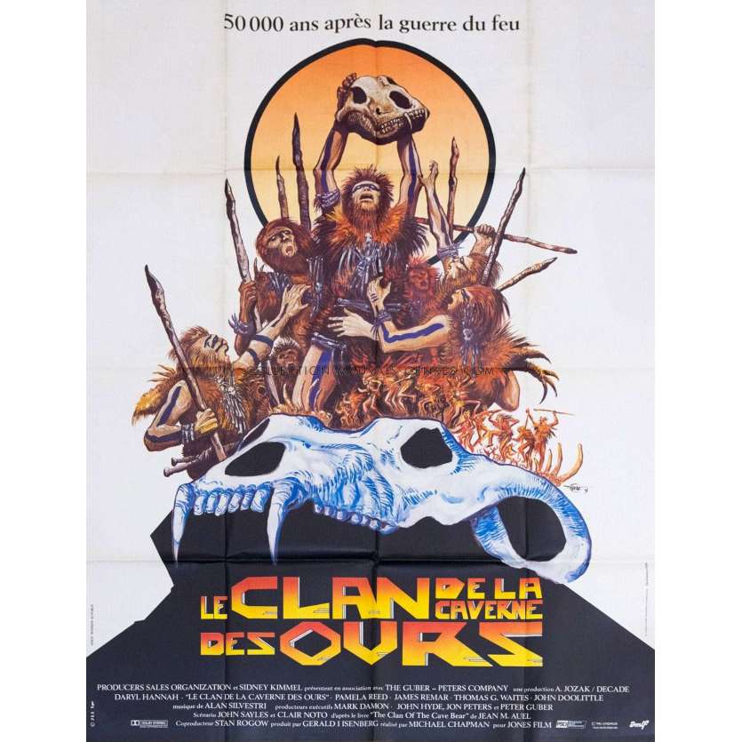 THE CLAN OF THE CAVE BEAR Original Movie Poster- 47x63 in. - 1986 - Micahel Chapman, Daryl Hannah