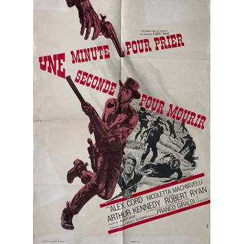 UNE MINUTE POUR PRIER, UNE SECONDE POUR MOURIR Affiche de cinéma- 60x80 cm. - 1967 - Alex Cord, Franco Giraldi