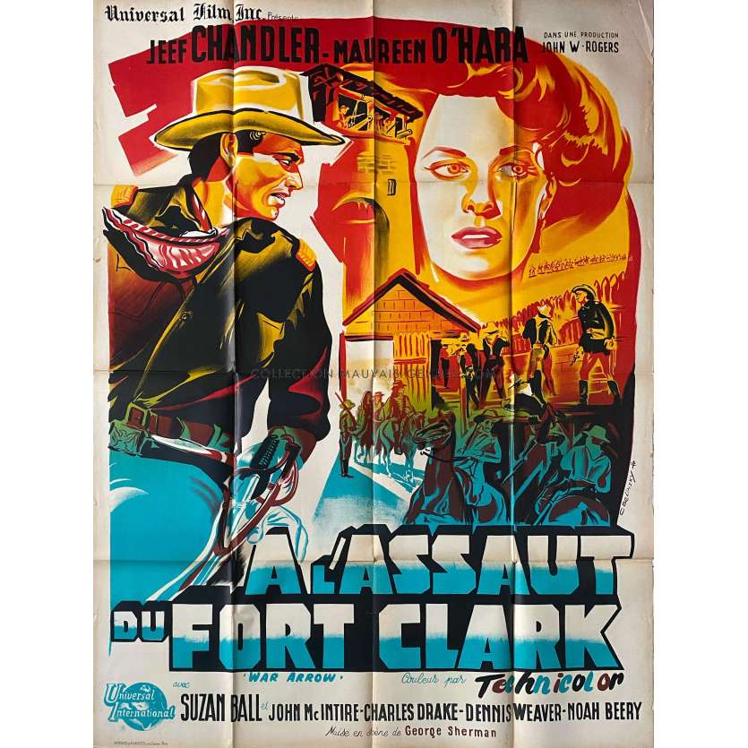 WAR ARROW Movie Poster- 47x63 in. - 1953 - Jeff Chandler, George Sherman