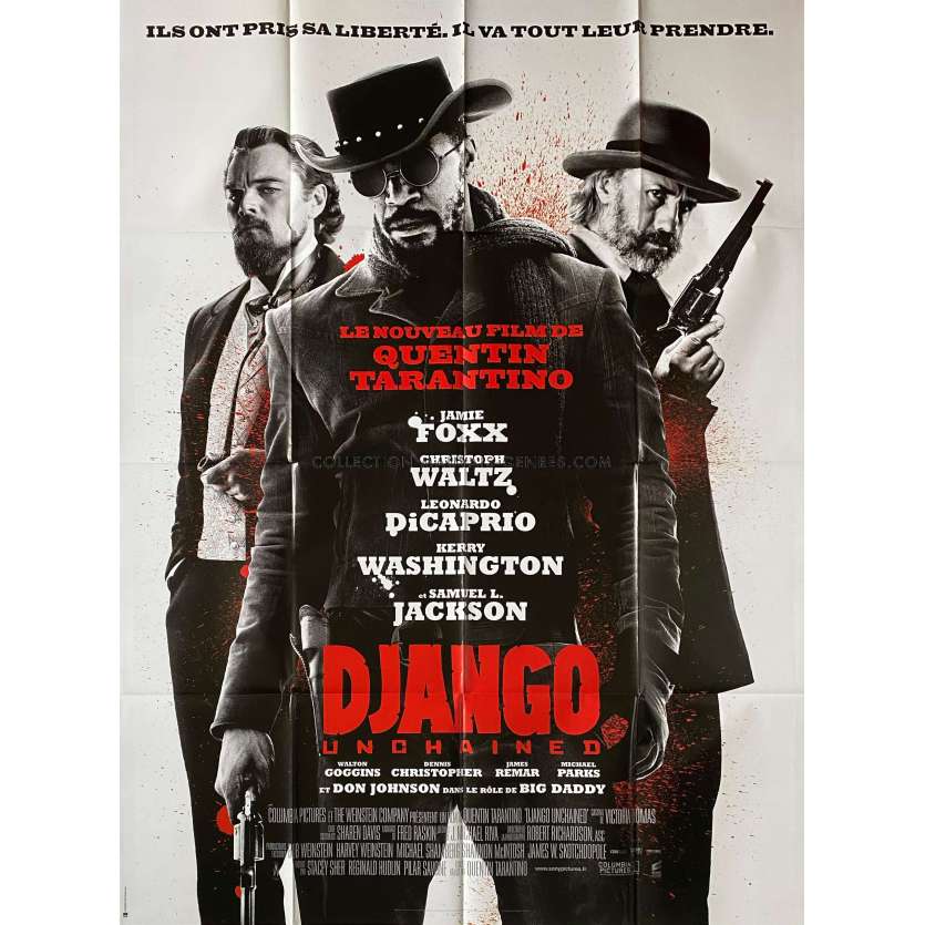 DJANGO UNCHAINED Affiche de cinéma- 120x160 cm. - 2012 - Leonardo DiCaprio, Quentin Tarantino