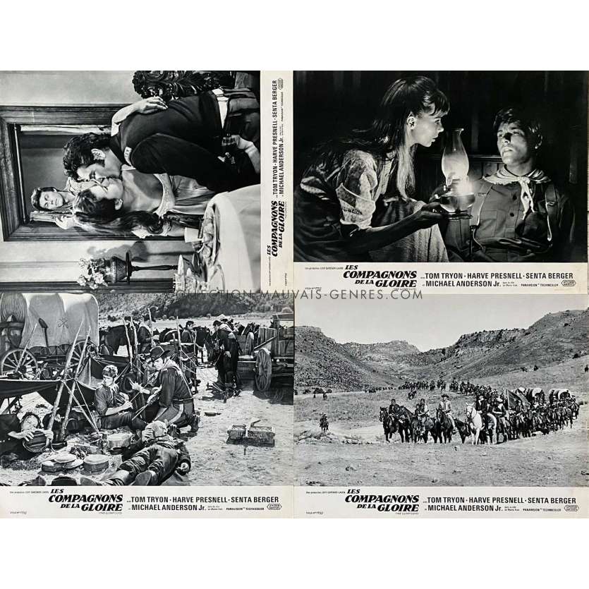 THE GLORY GUYS Lobby Cards x4 - 9x12 in. - 1965 - Tom Tryon, Sam Peckinpah