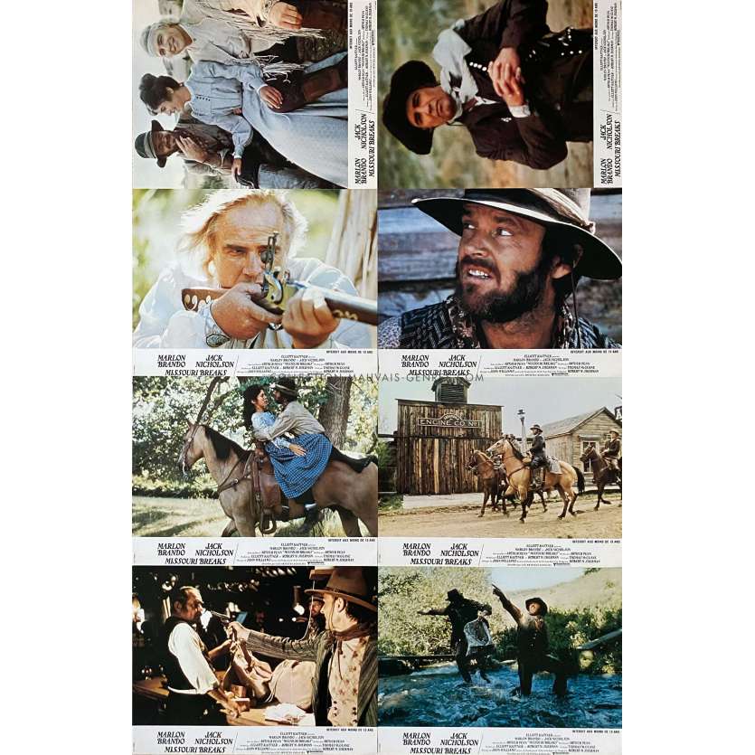 THE MISSOURI BREAKS Lobby Cards x8 - 9x12 in. - 1976 - Jack Nicholson, Arthur Penn
