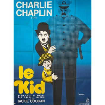 LE KID Affiche de film- 120x160 cm. - 1921/R1973 - Jackie Coogan, Charlie Chaplin
