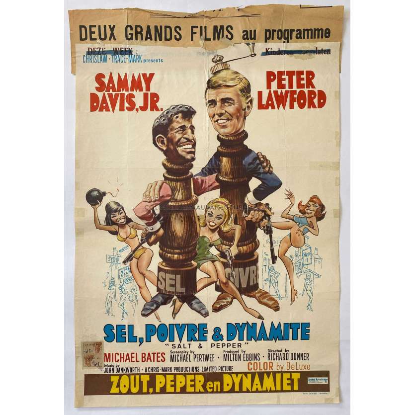 SEL POIVRE ET DYNAMITE Affiche de film- 35x55 cm. - 1968 - Sammy Davis Jr, Richard Donner