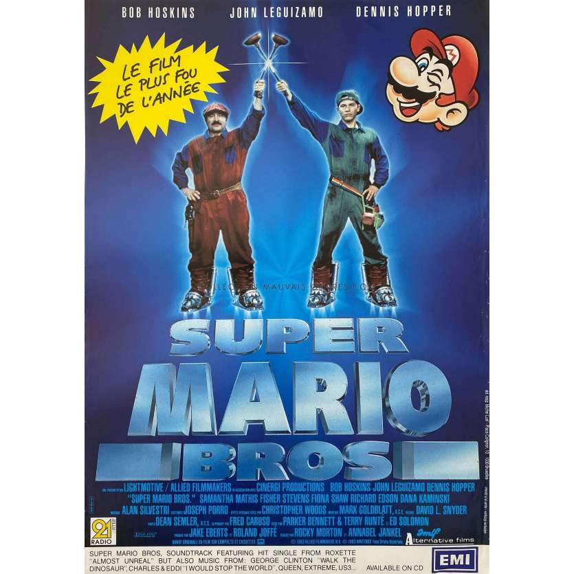 SUPER MARIO BROS Movie Poster- 14x21 in. - 1993 - Bob Hoskins, Annabel Jankel
