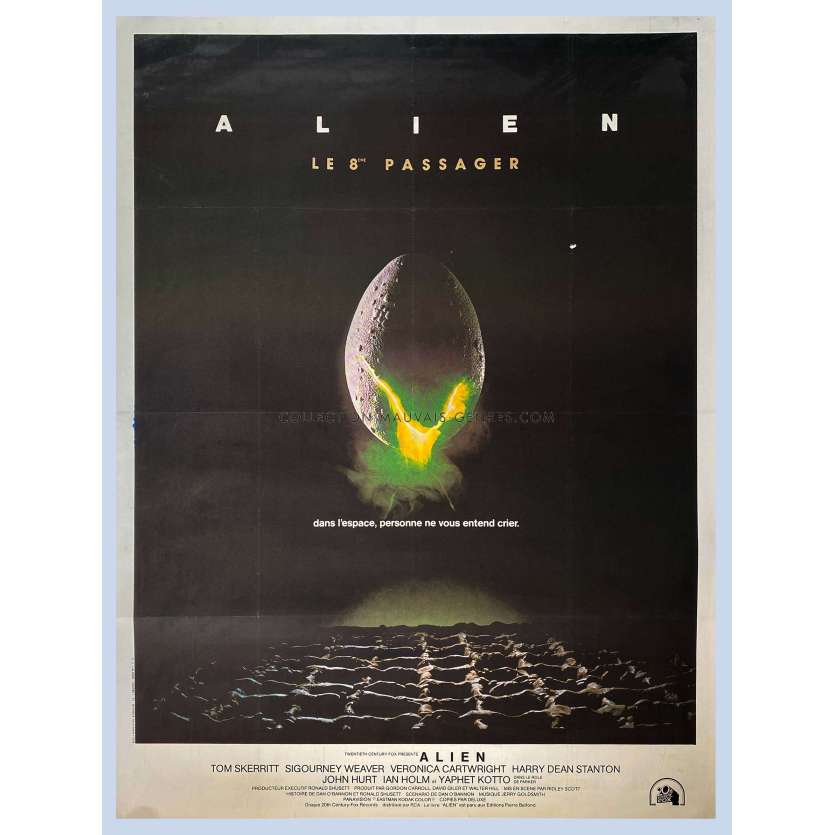ALIEN Linen Movie Poster- 47x63 in. - 1979 - Sigourney Weaver, Ridley Scott