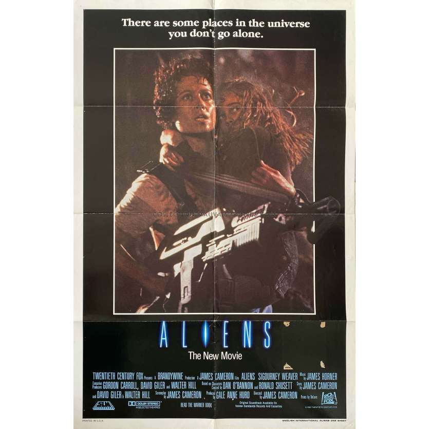 ALIENS Movie Poster ENG. int'l - 27x41 in. - 1986 - Sigourney Weaver, James Cameron