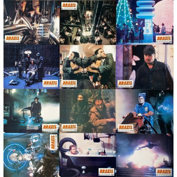 BRAZIL Lobby Cards x12 - Set A - 9x12 in. - 1985 - Jonathan Pryce, Terry Gilliam