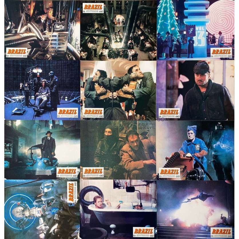 BRAZIL Lobby Cards x12 - Set A - 9x12 in. - 1985 - Jonathan Pryce, Terry Gilliam