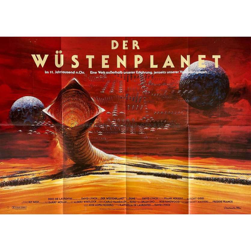 DUNE German A0 Movie Poster- 33x47 in. - 1982 - Kyle McLachlan, David Lynch