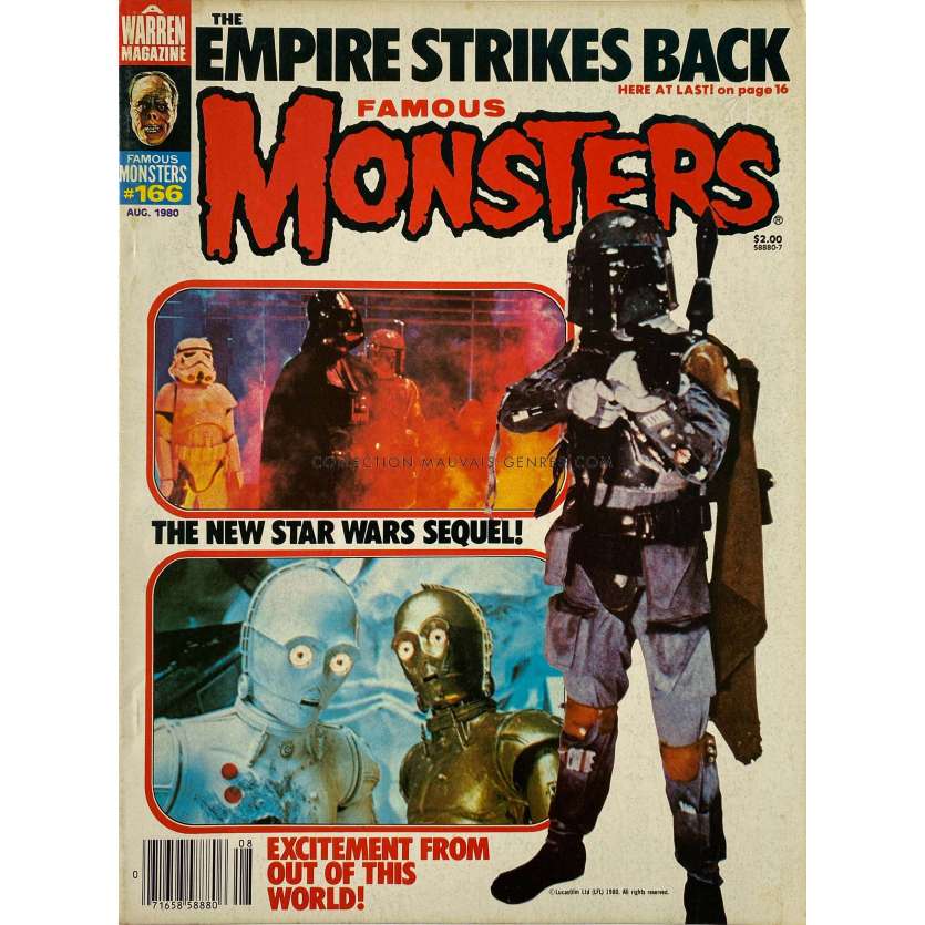FAMOUS MONSTERS Magazine 166 - 9x12 in. - 1980 - Boba Fett, Star Wars