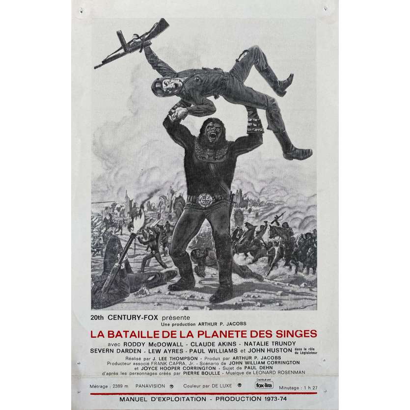 BATTLE FOR THE PLANET OF THE APES Herald/Trade Ad- 6,x10 in. - 1973 - Roddy McDowall, J. Lee Thompson