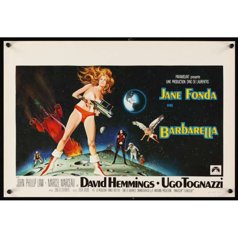 BARBARELLA Belgian Movie Poster '68 Jane Fonda Robert McGinnis Roger Vadim 
