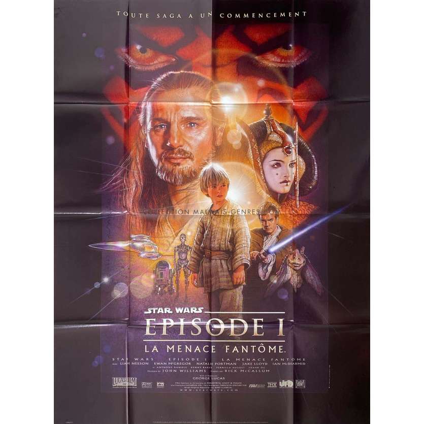 STAR WARS - THE PHANTOM MENACE Movie Poster Style B - 47x63 in. - 1999 - Ewan McGregor, George Lucas