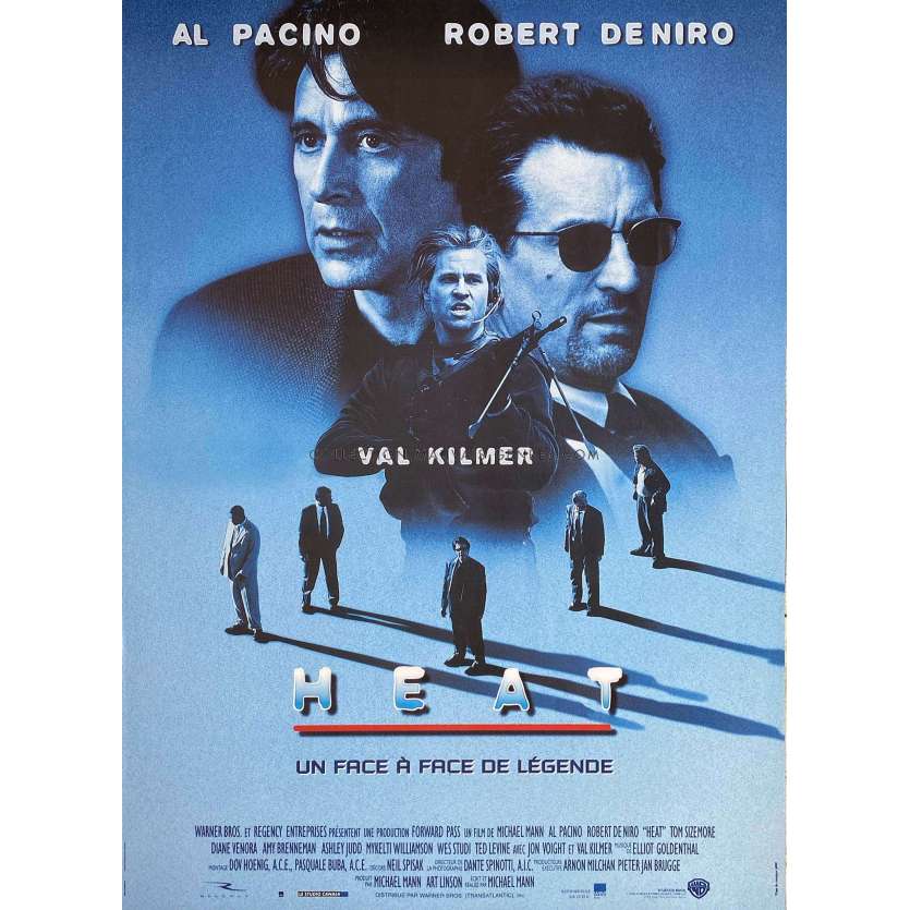 HEAT Movie Poster - 15x21 in. - 1995 - Restrike - Robert de Niro, Michael Mann