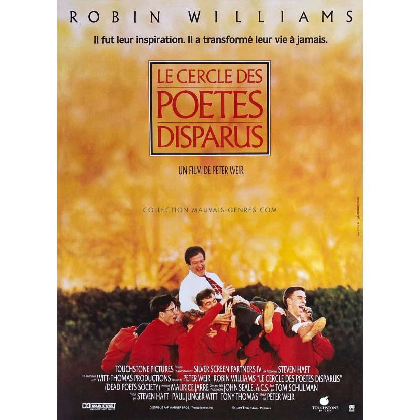LE CERCLE DES POETES DISPARUS Affiche de film - 40x54 cm. - 1989 - retirage - Robin Williams, Peter Weir