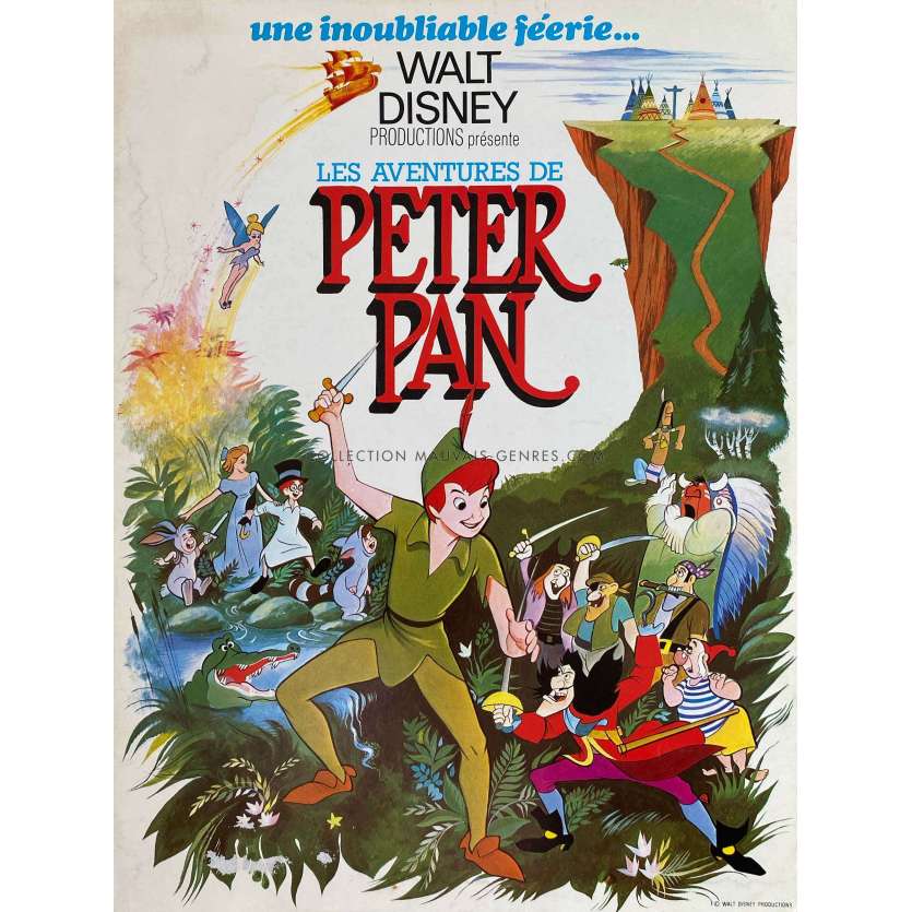 PETER PAN Synopsis 4p - 24x30 cm. - 1953/R1970 - Bobby Driscoll, Walt Disney
