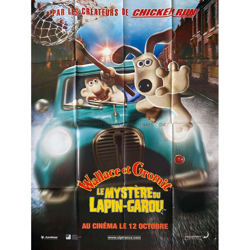 WALLACE ET GROMIT - LE MYSTERE DU LAPIN-GAROU Affiche de film- 120x160 cm. - 2005 - Peter Sallis, Steve Box, Nick Park