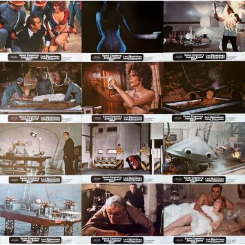 DIAMONDS ARE FOREVER Lobby Cards x12 - Set B - 9x12 in. - 1971 - James Bond, Sean Connery