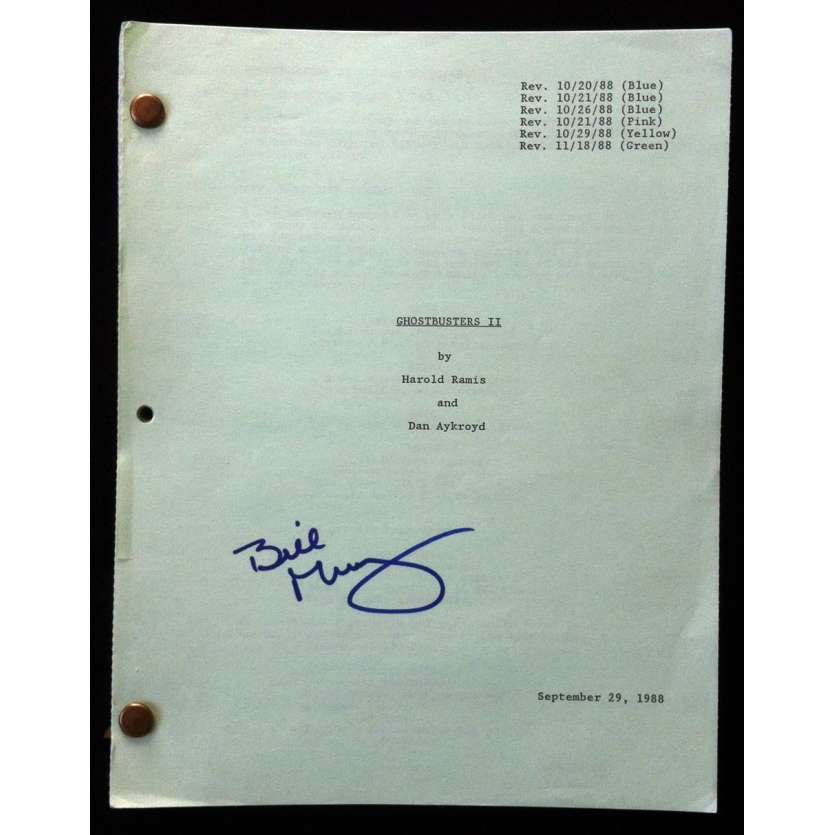 GHOSTBUSTERS II Original Signed Movie Script '88 by Bill Murray