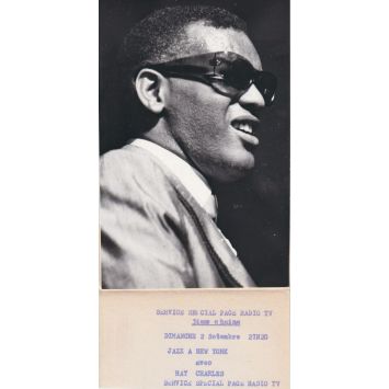 RAY CHARLES Photo de presse TV- 13x18 cm. - 1974 - Jazz a New York, Interpress