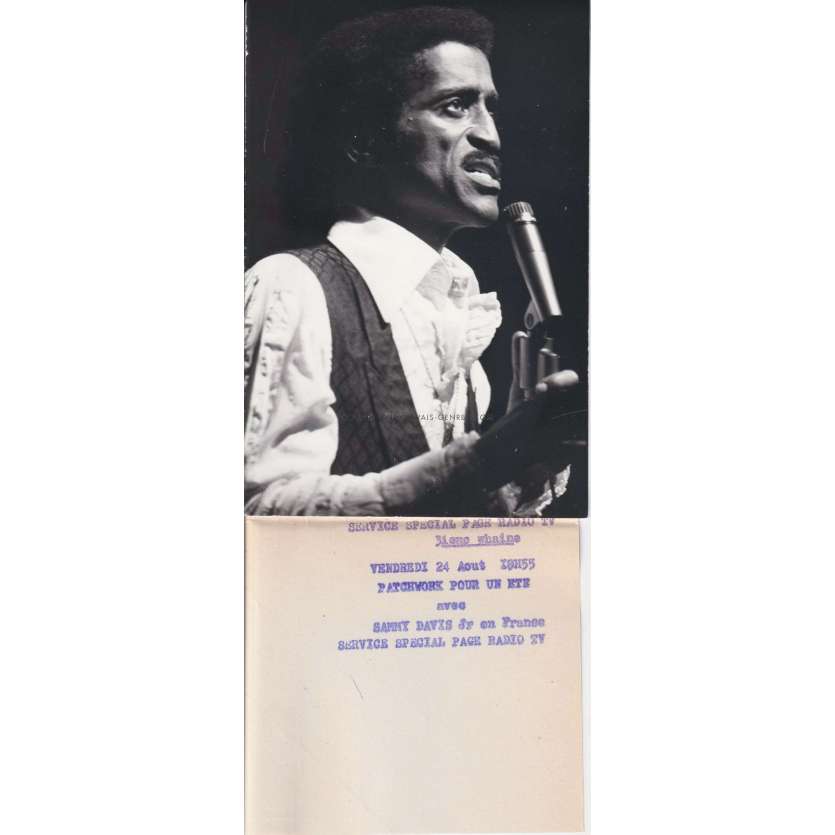 SAMMY DAVIS JR Photo de presse TV- 13x18 cm. - 1974 - 3ème Chaine, Interpress