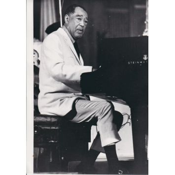 DUKE ELLINGTON Photo de presse TV- 13x18 cm. - 1974 - 3ème Chaine - Fous du Jazz, Agip