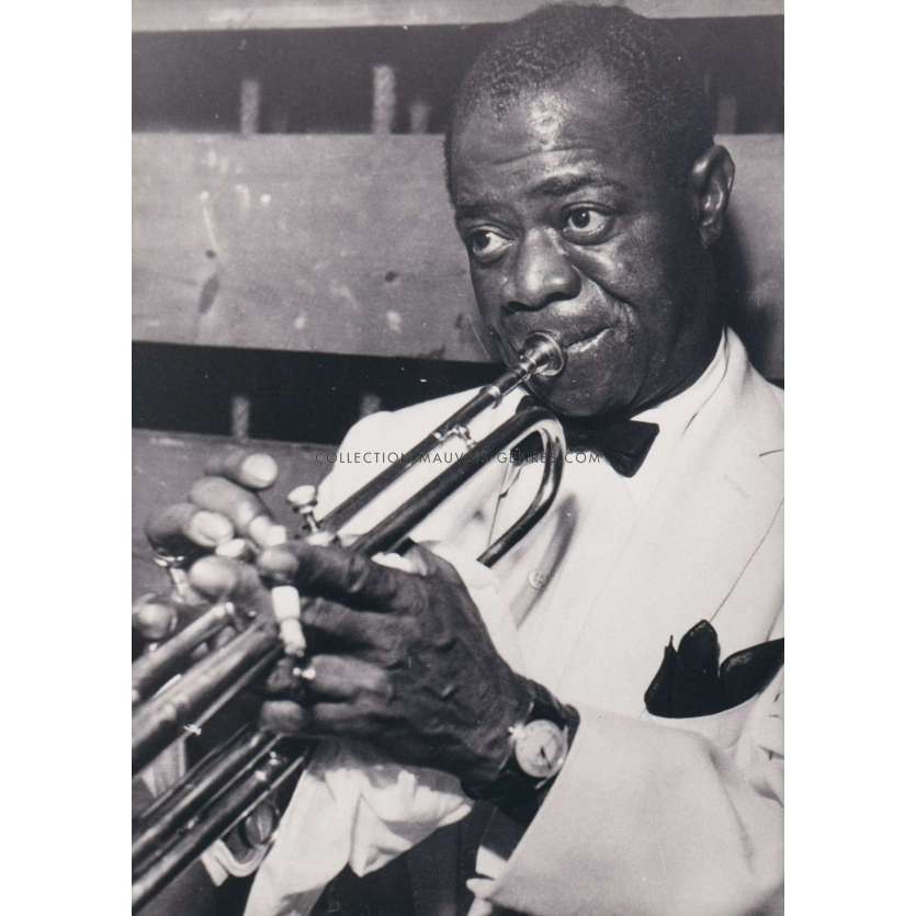 LOUIS ARMSTRONG Photo de presse TV- 13x18 cm. - 1974 - Jazz, Agip