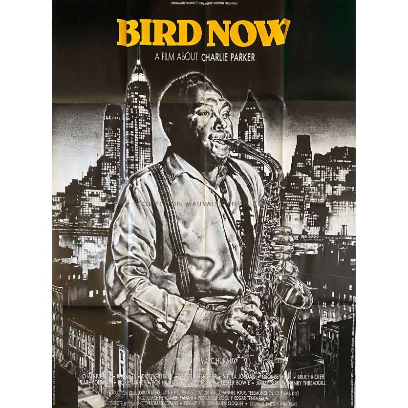 BIRD NOW Movie Poster- 47x63 in. - 1988 - Marc Huraux, Lester Bowie