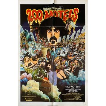 200 MOTELS Movie Poster- 27x41 in. - 1971 - Frank Zappa, Psychedelic