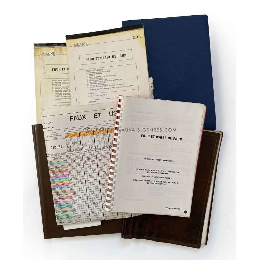 FAUX ET USAGES DE FAUX French Movie Script- 9x12 in. - 1990 - Philippe Noiret, Laurent Heynemann