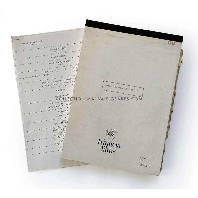 POURQUOI PAS NOUS Bible de production français- 21x30 cm. - 1981 - Aldo Maccione, Michel Berny