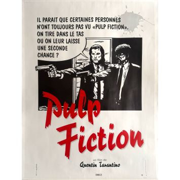 copy ofPULP FICTION Movie Poster B&W style. - 47x63 in. - 1994 - Quentin Tarantino, Uma Thurman
