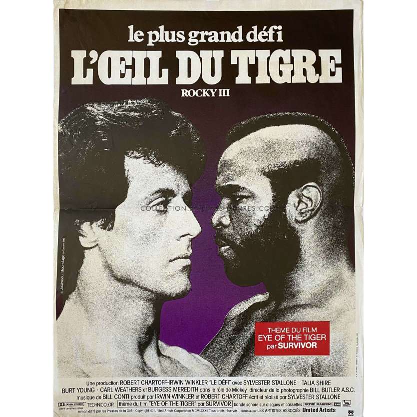 ROCKY 3 Affiche de cinéma- 40x54 cm. - 1982 - Mr. T, Sylvester Stallone