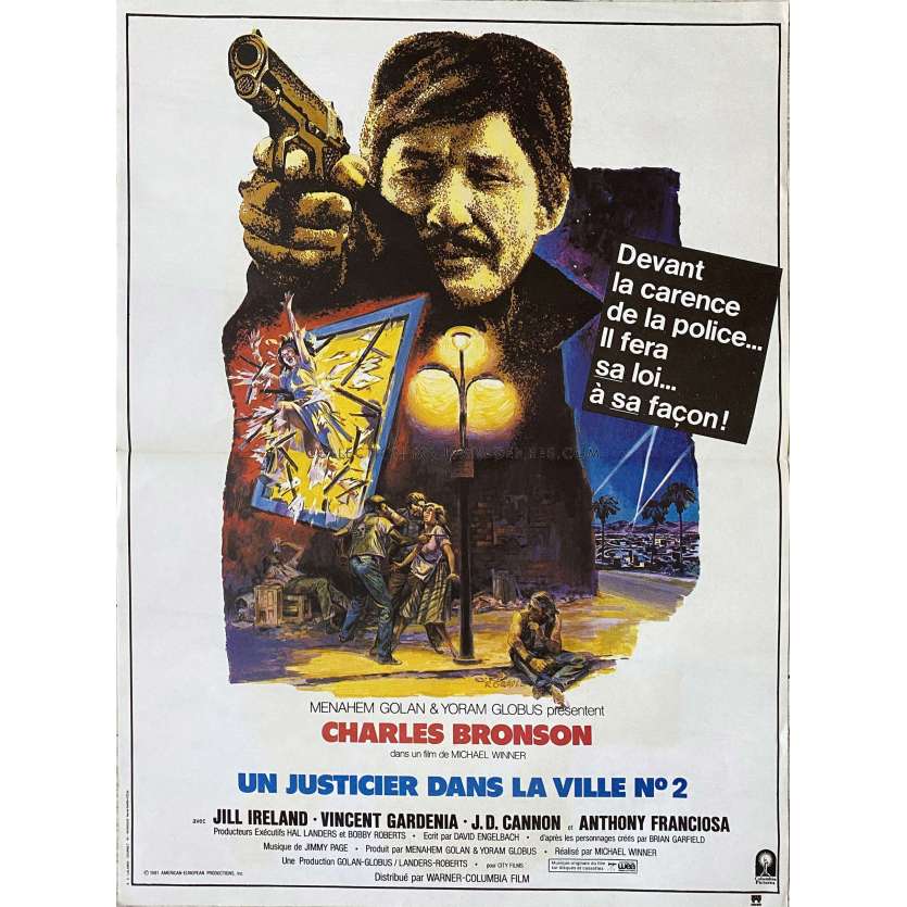UN JUSTICIER DANS LA VILLE 2 Affiche de cinéma C8 - 40x54 cm. - 1982 - Charles Bronson, Michael Winner
