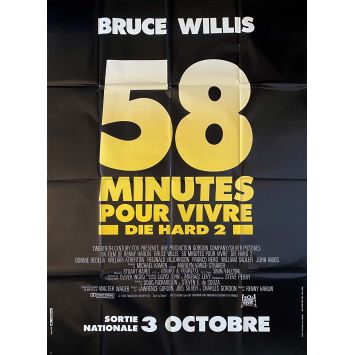 58 MINUTES POUR VIVRE Affiche de cinéma Prev - Style C - 120x160 cm. - 1990 - Bruce Willis, Renny Harlin