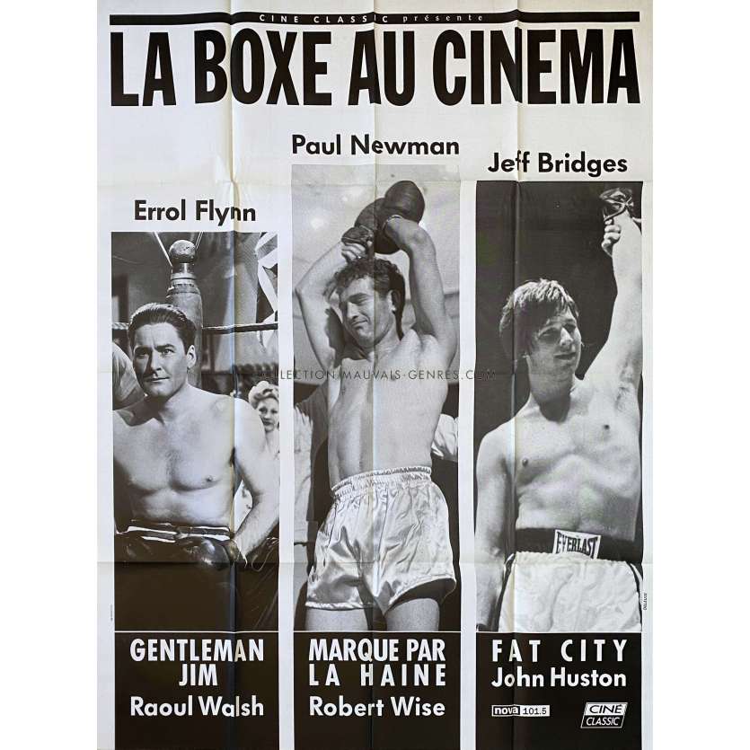 LA BOXE AU CINEMA Affiche de cinéma- 120x160 cm. - 1970 - Paul Newman, John Huston