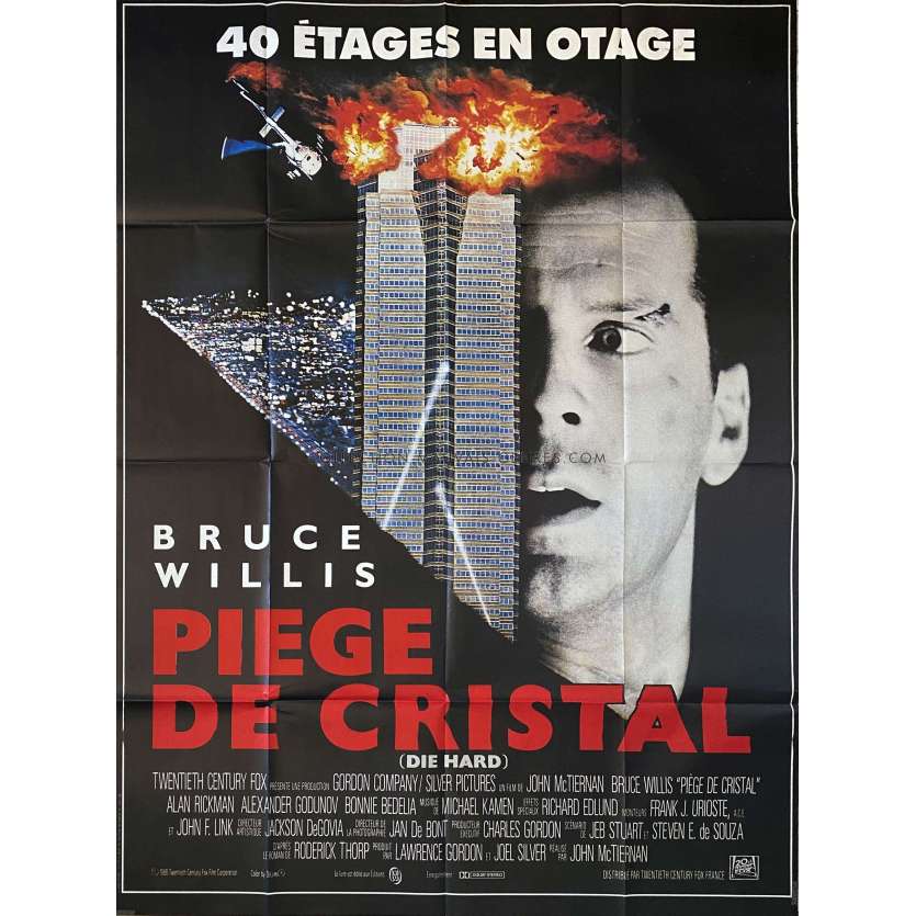 PIEGE DE CRISTAL Affiche de cinéma- 120x160 cm. - 1988 - Bruce Willis, John McTiernan