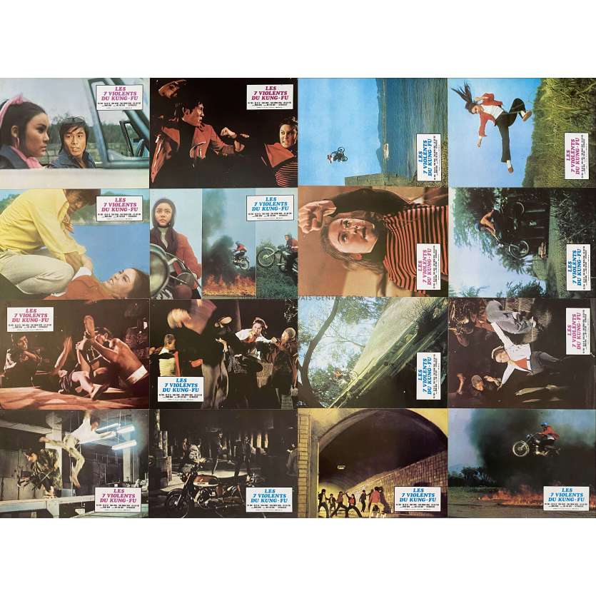 SEVEN TO ONE French Lobby Cards x16 - 9x23 in. - 1973 - Polly Ling-Feng, Cheng Hou