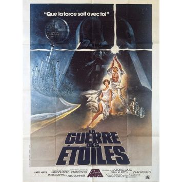 STAR WARS Original French Movie Poster 1st Release, C9 NM - 47x63 in. - 1977 - George Lucas, Harrison Ford