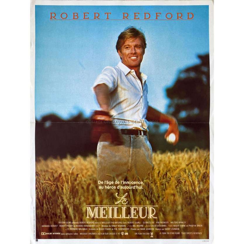 LE MEILLEUR Affiche de cinéma- 40x54 cm. - 1984 - Robert Redford, Barry Levinson