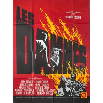LES DAMNES Affiche de cinéma- 120x160 cm. - 1969 - Dirk Bogarde, Luchino Visconti