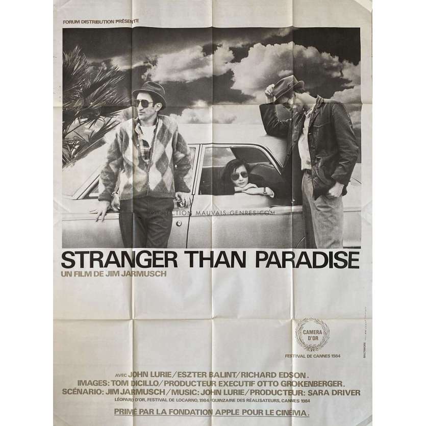STRANGER THAN PARADISE Affiche de cinéma- 120x160 cm. - 1984 - John Lurie, Jim Jarmusch