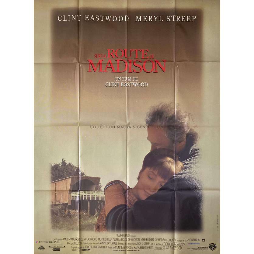 SUR LA ROUTE DE MADISON Affiche de cinéma- 120x160 cm. - 1995 - Meryl Streep, Clint Eastwood