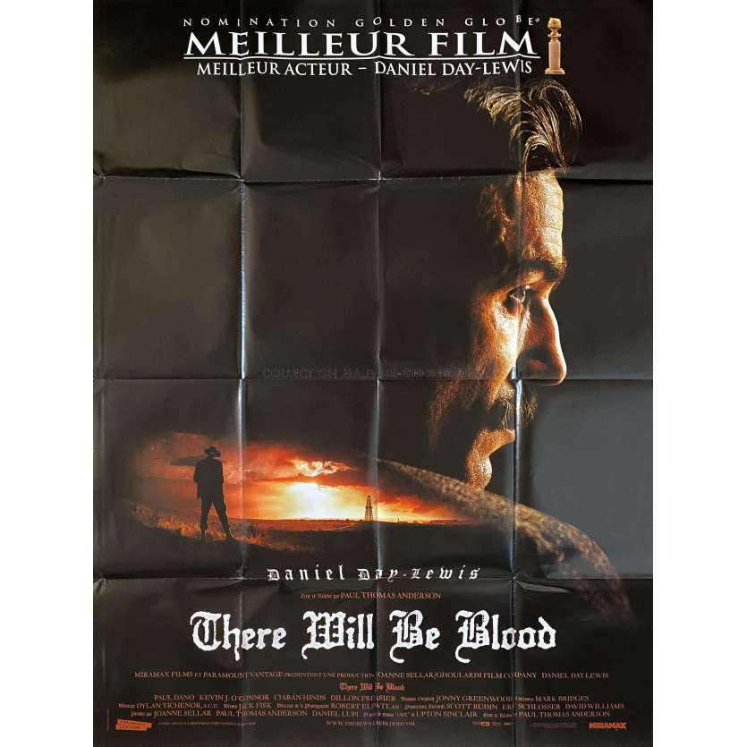 THERE WILL BE BLOOD Affiche de cinéma- 120x160 cm. - 2007 - Daniel Day Lewis, Paul Thomas Anderson