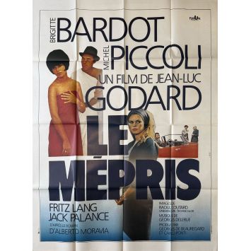 LE MEPRIS Affiche de cinéma- 120x160 cm. - 1963/R1970 - Brigitte Bardot, Jean-Luc Godard