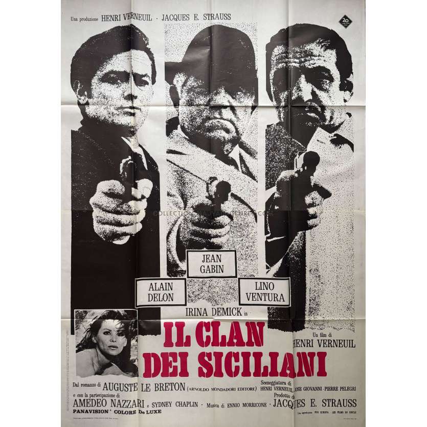 LE CLAN DES SICILIENS Affiche de cinéma- 140x200 cm. - 1969 - Lino Ventura, Henri Verneuil