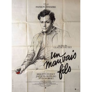 UN MAUVAIS FILS Affiche de cinéma- 120x160 cm. - 1980 - Patrick Dewaere, Claude Sautet