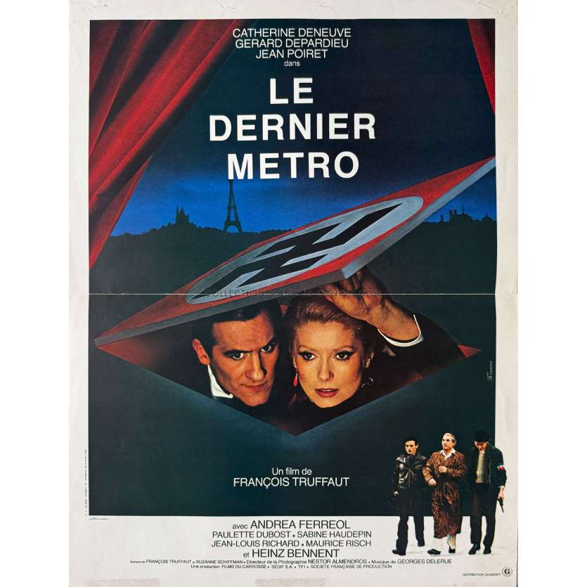 THE LAST METRO French Movie Poster- 15x21 in. - 1980 - Catherine Deneuve, FranCois Truffaut